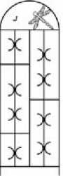 Silver Dragonfly Trellis 24"" x 72""