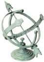 Cast Aluminum Armillary Sundial