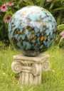 Calypso Gazing Ball Aqua And Orange