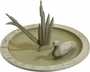 Loon Sundial Birdbath Combination Verdigris